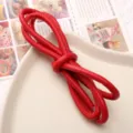 6mm red PU leather braided cord for DIY handmade bracelets, necklaces and keychains. - Approx. 6mm 1m/Pack / Red