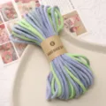 4mm Gradient Braided Cotton Rope DIY Handmade Bracelet Necklace Cord Wear Resistant - Approx 4mm 10m/Bag / Green Purple Series