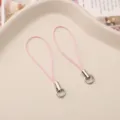 Pink phone lanyard strap DIY accessories cute mobile phone charm string for case decoration - Pink