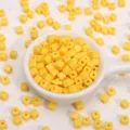 Perles carrees jaunes de 5mm perles d'espaceur en vrac pour accessoires de fabrication de bijoux DIY - 144 Pièces/Paquet / Jaune