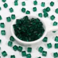 6-8mm green crystal cube beads for diy handmade bracelets jewelry making accessories - Peacock Green