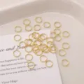 Gold open jump rings for DIY handmade jewelry making, bracelet and necklace connector findings. - 0.8x7mm (20 Pieces/Pack)