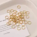 Gold jump rings for DIY jewelry making, metal connecting rings for bracelets and necklaces - 1.0x8mm (10 Pieces/Pack)
