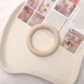 Anneau en bois DIY matériel fait main accessoire pour artisanat et fabrication de bijoux - Diamètre Extérieur 65mm Épaisseur 10mm (Paquet de 2) / Couleur bois naturel