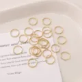 Gold open jump rings for DIY jewelry making, bracelet necklace connecting components. - 1.0x10mm (10 Pieces/Pack)