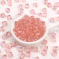 Pink crystal cube loose beads 6-8mm faceted glass square beads for DIY jewelry making bracelet - Pink