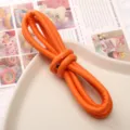 Orange PU leather cord 6mm braided rope for DIY handmade bracelets and keychain accessories. - Approx. 6mm 1m/Pack / Orange
