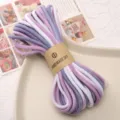 4mm Gradient Braided Cotton Cord DIY Handmade Bracelet Necklace Craft Stringing Material - Approx 4mm 10m/Bag / Purple White Series