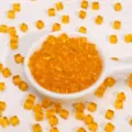 Crystal glass cube beads for DIY jewelry making, 6-8mm loose spacer beads for bracelets. - Orange