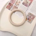 Anneau en bois bricolage accessoires faits main cercle en bois naturel décoration artisanat - Diamètre Extérieur 80mm Épaisseur 10mm (Paquet de 1) / Couleur bois naturel