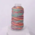 Multi-colored section-dyed crafting thread, vibrant starry sky design for DIY handmade projects. - Orange Green Gradient