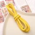 6mm PU leather braided cord for DIY jewelry making, handmade bracelets and keychains. - Approx. 6mm 1m/Pack / Yellow