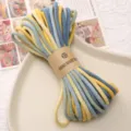 4mm colorful gradient braided cotton cord for DIY handmade bracelets necklaces and craft projects. - Approx 4mm 10m/Bag / Yellow Blue Series
