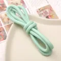 Mint green 6mm PU leather braided cord for DIY handmade bracelets jewelry accessories. - Approx. 6mm 1m/Pack / Cyan
