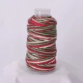 Multicolor section dyed braided cord spool for DIY handmade necklace bracelet craft variant - Red-Green Gradient