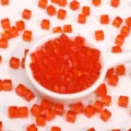 Orange transparent cube glass beads DIY jewelry making bracelet necklace craft accessories - Orange Red