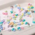 4x7mm glass cream rice beads for DIY handmade bracelets, necklaces, jewelry making accessories. - 52 Pieces/Pack / Random Mixed Colors