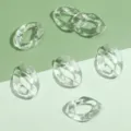 Transparent clear acrylic oval open rings DIY jewelry accessories links crafting parts - Transparent Oval Buckle / 16x24mm 50 Pieces/Pack / Clear White
