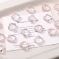 Pink transparent four leaf clover beads 13mm DIY handmade bracelet jewelry making parts. - 13mm (10pcs/pack) / Transparent Pink