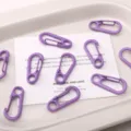 Mousquetons à ressort couleur violet pour porte-clés DIY accessoires de bijoux sacs - Violet
