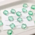 13mm light green clover glass beads for DIY handmade bracelets necklaces jewelry making supplies - 13mm (10pcs/pack) / Translucent Green
