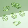 Acrylic green translucent open jump rings DIY jewelry accessories chain links components - Transparent Oval Buckle / 16x24mm 50 Pieces/Pack / Green
