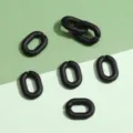 Black acrylic open jump rings U shaped chain links DIY jewelry making accessories 90c - Solid U-Shape Buckle / 14x19mm 5 Pieces/Pack / Black