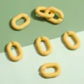 Yellow acrylic open U-shaped chain links and jump rings for DIY jewelry accessories - Solid U-Shape Buckle / 14x19mm 5 Pieces/Pack / Yellow