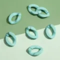 Light green acrylic oval open jump rings DIY jewelry crafting chain links accessories - Solid Oval Buckle / 16x23mm 5 Pieces/Pack / Teal