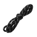 Schwarz-weiße geflochtene Kordel 5mm DIY handgemachtes Seil langlebiger Schlüsselanhänger Variante - Ca. 100m/Bündel / Zweifarbig Schwarz