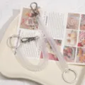 Porte-cles spirale en plastique transparent cordon laniere pour sac telephone et cles - Couleur Transparente