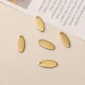 Stainless steel oval blank charms gold color DIY jewelry making material for earrings bracelets - Oval Tag Style Number Ten