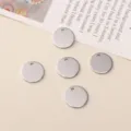 Stainless steel round blank stamping tags charms pendants for DIY jewelry making crafts. - Round Tag Style Number Seventeen