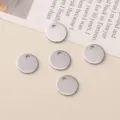 Stainless steel round blank stamping tags charms for DIY jewelry making bracelets earrings. - Round Tag Style Number Twenty