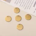 Stainless steel round blank pendant charms for DIY handmade earrings bracelets jewelry making. - Round Tag Style Number Twenty-Three