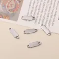 Stainless steel blank connector tags DIY handmade bracelet necklace jewelry making findings - Rectangle Tag Style Number Twenty-Six