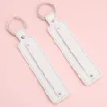 Variante de porte-clés en cuir blanc, lanière avec anneau en métal pour cadeaux bijoux DIY. - 15cm 1 Pièce/Paquet / Blanc