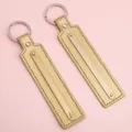 Porte-clés en cuir doré accessoire DIY anneau en métal charme de sac élégant - 15cm 1 Pièce/Paquet / Or