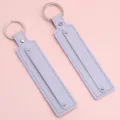 Porte-clés en cuir mauve clair dragonne pendentif de téléphone accessoire DIY mignon - 15cm 1 Pièce/Paquet / Mauve Clair