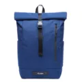 Roll-top nylon business casual laptop backpack for men and women daily commuting school bag - 17" / Blue