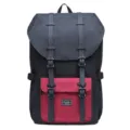 Stylish large capacity multi-functional backpack for students, school and travel use. - Black & Red