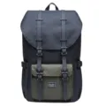 Large capacity casual backpack for school, travel and daily use with multi-pocket design. - Black/Green