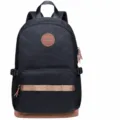 Casual School Backpack for Men and Women, Daily Travel Daypack with Laptop Compartment - Black