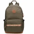 Army green casual backpack for men and women, durable school bookbag for travel and daily use. - Army Green