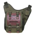 Retro canvas tactical messenger bag for men, outdoor casual single shoulder chest bag. - Army Green