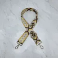 Replacement adjustable wide shoulder bag strap 3.8cm geometric diamond pattern hardware - Style 2