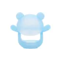 Silicone baby teether cute cartoon bear molar stick infant anti-eating hand chewing toy blue - Light Blue