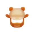 Silicone baby teether cartoon bear anti-eating hand molar stick infant teething relief toy - Tan