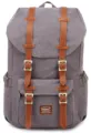 Durable vintage canvas backpack for casual travel, school and outdoor daily use. Gray. - Gray