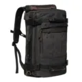 Retro canvas backpack for travel, multi-pocket casual daily outdoor rucksack black variant - Black